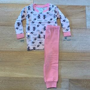 Uniqlo toddler long sleeve Minnie Mouse pajamas